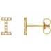 Ladies Natural Diamond Initial I Earring (I1, G-H) — 14K Yellow Gold