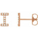 Ladies Natural Diamond Initial I Earring (I1, G-H) — 14K Rose Gold