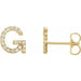Ladies Natural Diamond Initial G Earring (I1, G-H) — 14K Yellow Gold