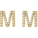 Ladies Natural Diamond Initial M Earrings (I1, G-H) — 14K Yellow Gold