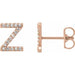 Ladies Natural Diamond Initial Z Earring (I1, G-H) — 14K Rose Gold