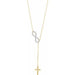 Ladies Natural Diamond Infinity-Inspired Cross Necklace (I1, H+) — 14K Yellow Gold