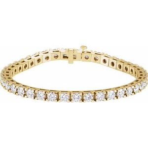 Ladies Natural Diamond Line 7 1/ Bracelet (Si1, G-H) — 18K Yellow Gold