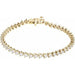 Ladies Natural Diamond Line 7 1/ Bracelet (I1, G-H) — 14K Yellow Gold