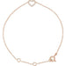 Ladies Natural Diamond Heart Bracelet (I1, H-I) — 14K Rose Gold