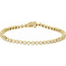 Ladies Natural Diamond Line 7 1/ Bracelet (I2, H+) — 14K Yellow Gold