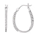 Ladies Natural Diamond Inside-Outside Hoop Earring (I1) — 14K White Gold