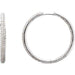 Ladies Natural Diamond Inside-Outside Hinged 28 mm Hoop Earrings (Si1, G-H) — 18K White Gold