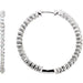 Ladies Natural Diamond Inside-Outside Hinged 32.5 mm Hoop Earrings (I1, H+) — 14K White Gold