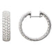 Ladies Natural Diamond Inside-Outside Hinged 23.4 mm Hoop Earrings (I1, H+) — 18K White Gold