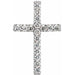 Ladies Natural Diamond Petite Cross Pendant (Si2-Si3, G-H) — Platinum