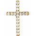 Ladies Natural Diamond Petite Cross Pendant (I1, G-H) — 14K Yellow Gold