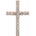 Ladies Natural Diamond Petite Cross Pendant (I1, G-H) — 14K Rose Gold
