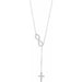 Ladies Natural Diamond Infinity-Inspired Cross Necklace (I1, H+) — 14K White Gold