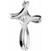 Ladies Natural Diamond Cross Pendant (Si1, G-H) — 14K White Gold