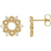 Ladies Natural Diamond Earrings — 14K Yellow Gold