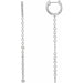 Ladies Natural Diamond Hinged Hoop Earrings (I1, Ghi) — 14K White Gold