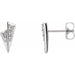 Ladies Natural Diamond Geometric Earrings — Sterling Silver