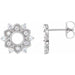 Ladies Natural Diamond Earrings — Sterling Silver