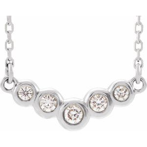 Ladies Natural Diamond Necklace (Si2-Si3, G-H) — Platinum