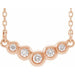 Ladies Natural Diamond Necklace (I1, G-H) — 14K Rose Gold
