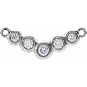 Ladies Natural Diamond Necklace Center (I1, G-H) — 14K White Gold