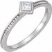 Ladies Natural Diamond Family Stackable Ring (I1, G-H) — Sterling Silver