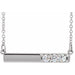 Ladies Natural Diamond Bar Necklace (I1, G-H) — Sterling Silver
