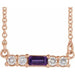 Ladies Natural Amethyst Natural Diamond Necklace (I1, G-H) — 14K Rose Gold