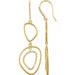 Ladies Natural Diamond Open Silhouette Earrings — 14K Yellow Gold