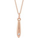 Ladies Natural Diamond Geometric Necklace (I1, G-H) — 14K Rose Gold