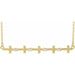 Ladies Natural Diamond Sideways Cross Bar Necklace (I1, G-H) — 14K Yellow Gold