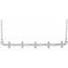 Ladies Natural Diamond Sideways Cross Bar Necklace (Si2-Si3, G-H) — Platinum