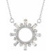 Ladies Natural Diamond Circle Necklace (Si2-Si3, G-H) — Platinum