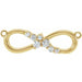 Ladies Natural Diamond Necklace Center — 14K Yellow Gold