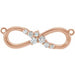 Ladies Natural Diamond Necklace Center — 14K Rose Gold