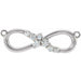 Ladies Natural Diamond Necklace Center — 14K White Gold