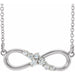 Ladies Natural Diamond Infinity-Inspired Bar Necklace (I1, G-H) — Sterling Silver