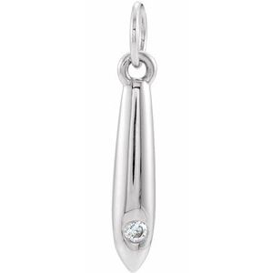 Ladies Natural Diamond Geometric Pendant (I1, G-H) — Sterling Silver