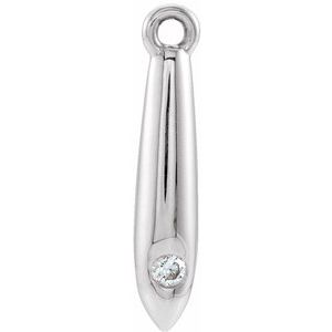 Ladies Natural Diamond Geometric Dangle (I1, G-H) — 14K White Gold