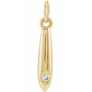 Ladies Natural Diamond Geometric Pendant (I1, G-H) — 14K Yellow Gold