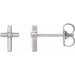 Ladies Natural Diamond Cross Earrings (Si2-Si3, G-H) — Platinum