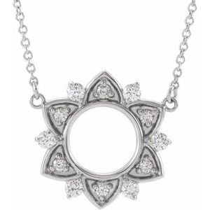 Ladies Natural Diamond Necklace (SI2-SI3, G-H) — Platinum