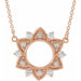Ladies Natural Diamond Necklace (I1, G-H) — 14K Rose Gold