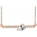 Ladies Natural Diamond Necklace (I1, G-H) — 14K Rose Gold
