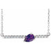 Ladies Natural Amethyst Natural Diamond Necklace (Si2-Si3, Ghi, G-H) — Platinum