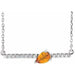 Ladies Natural Citrine Natural Diamond Necklace (Si2-Si3, G-H) — Platinum