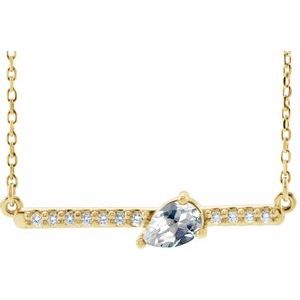 Ladies Natural Diamond Necklace (I1, G-H) — 14K Yellow Gold