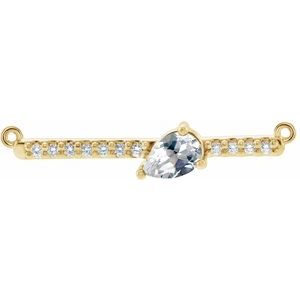 Ladies Natural Diamond Necklace Center (I1, Ghi) — 14K Yellow Gold