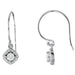 Ladies Natural Diamond Earrings — 14K White Gold